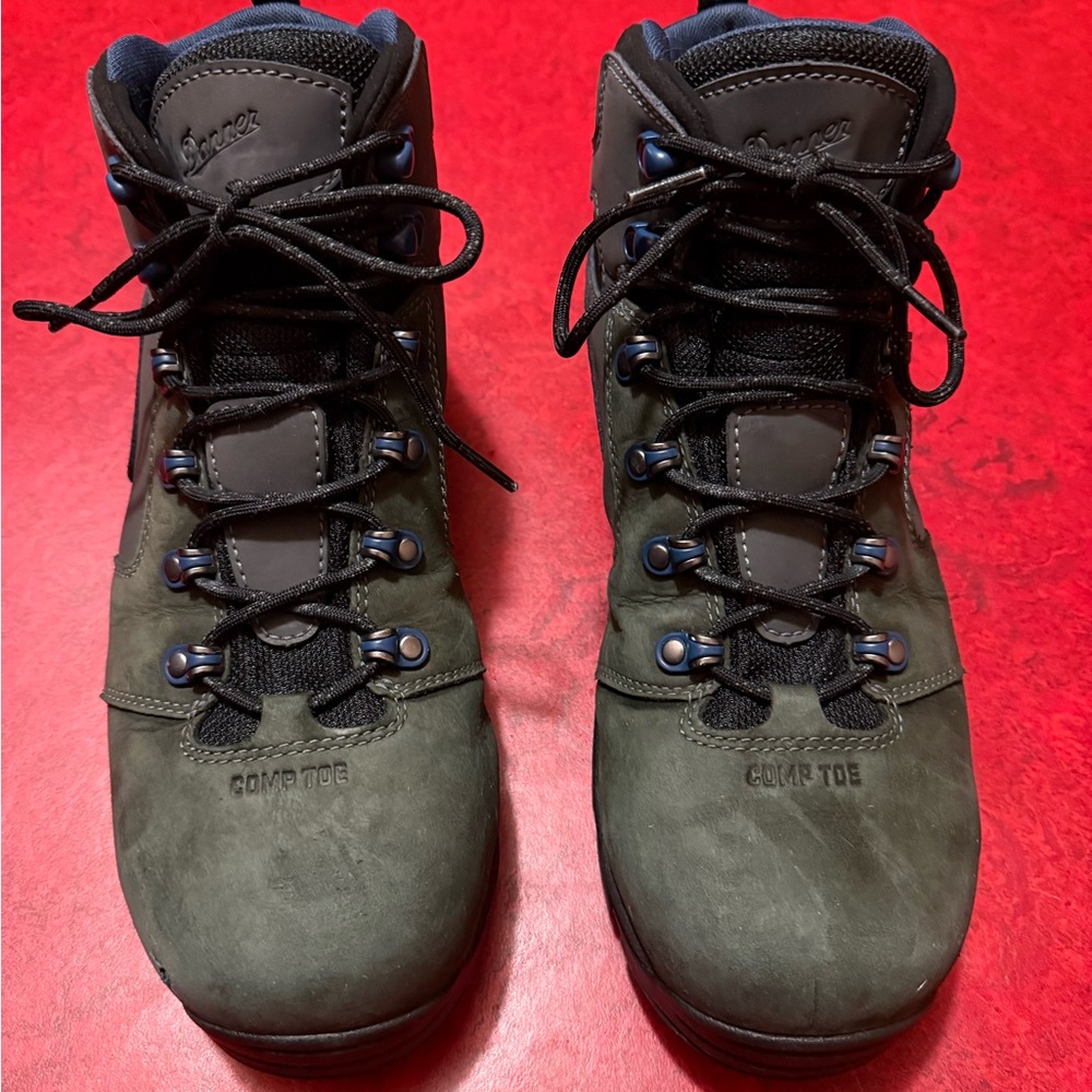 Danner Men's Olive Green Black Lace-Up Work Boots